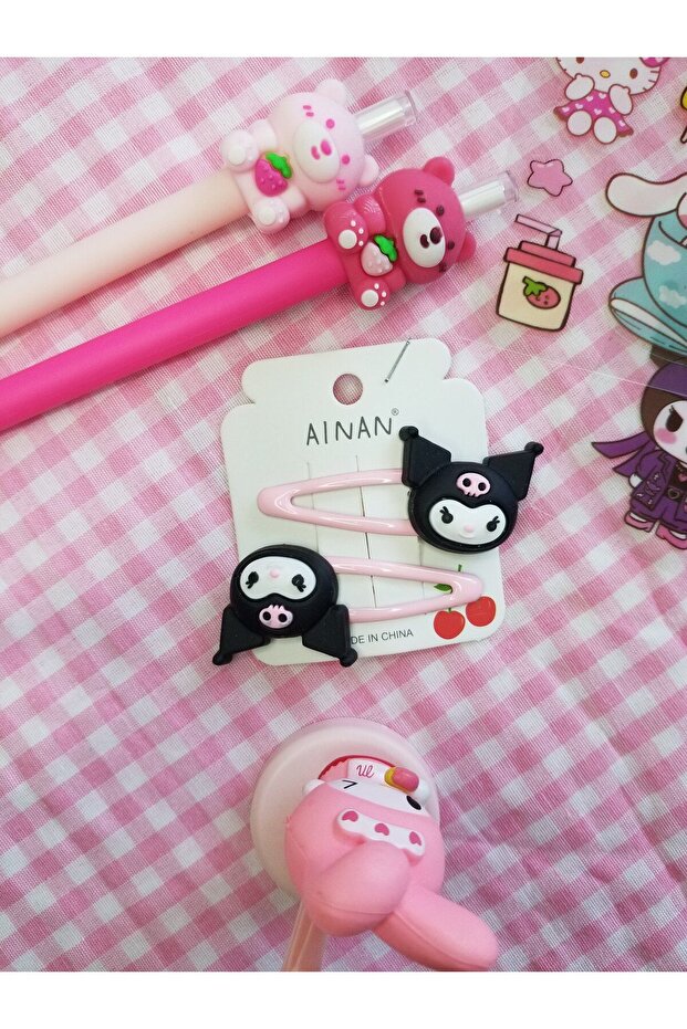 1 Pair Kawaii Cute - Cute Kuromi, My Melody Hello Kitty, Cinnamoroll Buckle Design