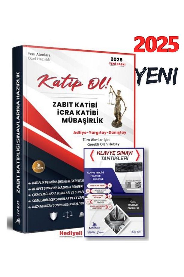 2025-GÜNCELLENMİŞ BİLGİ-KATİP OL-Klavye ve Mülakat Aşaması İçin (Zabıt Katibi Olmak İçin ÖZEL KİTAP) - 2