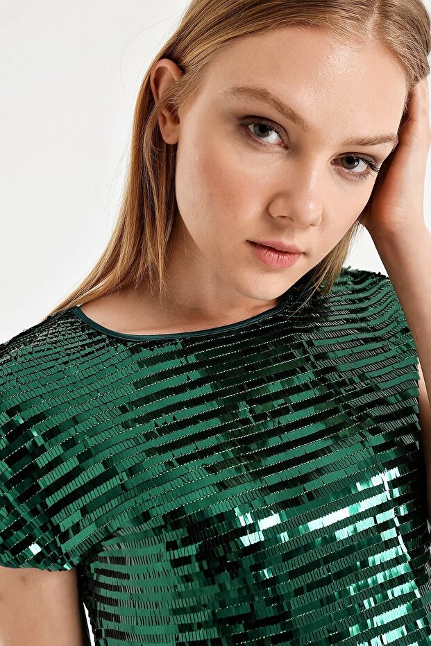 Kadın Yeşil Bluz - 2