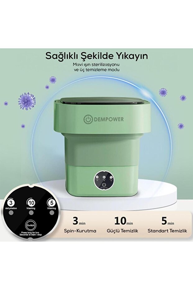 Katlanabilir Çamaşır Makinesi - Seyahat, Kamp Ve Küçük Yaşam Alanları Için Ideal - 3