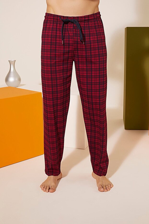 Ekose Tek Pantolon - 1