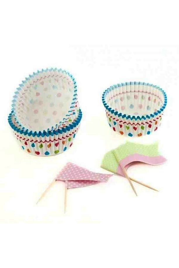 Kağıt Muffin 24 Adet Top Kek Kalıbı Çikolata Cup Cake Tart Kalıp Süsleme - 3