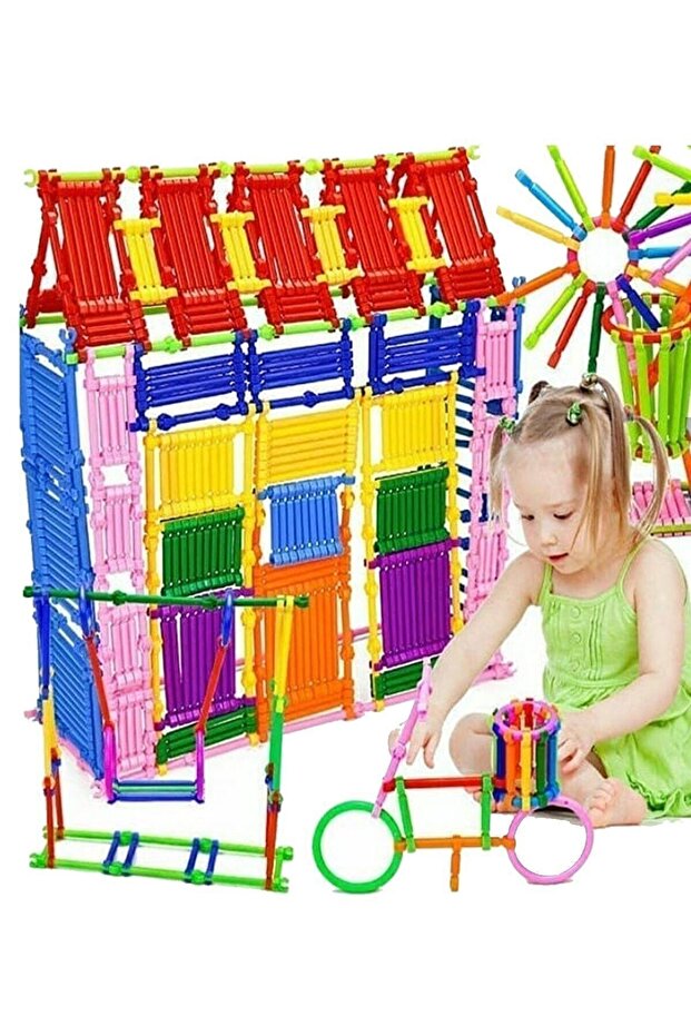 Geometric Sticks Jigsaw Puzzle Bultak 120 Pieces Blocks Intelligence Color Perception Development Educational Toy - 7