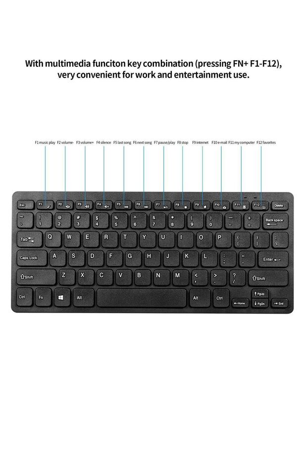 Huawei Matepad T3 9.6 Inç Kablosuz Wireless Taşınabilir Klavye Mouse Set Q Klavye - 4