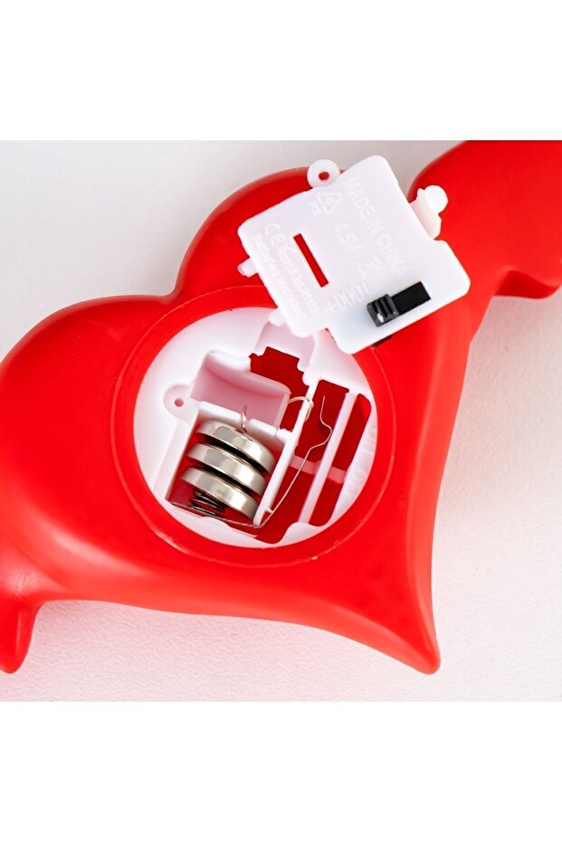 Kanatlı Kırmızı Led ışıklı Kalp - 2