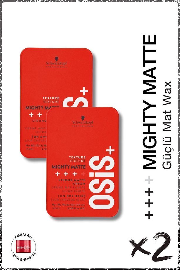Mighty Matte Güçlü Tutucu Mat Wax 100ml x 2 Adet | Orta Tutuş Güçlü Doku Mat Bitişli Wax Krem - 1