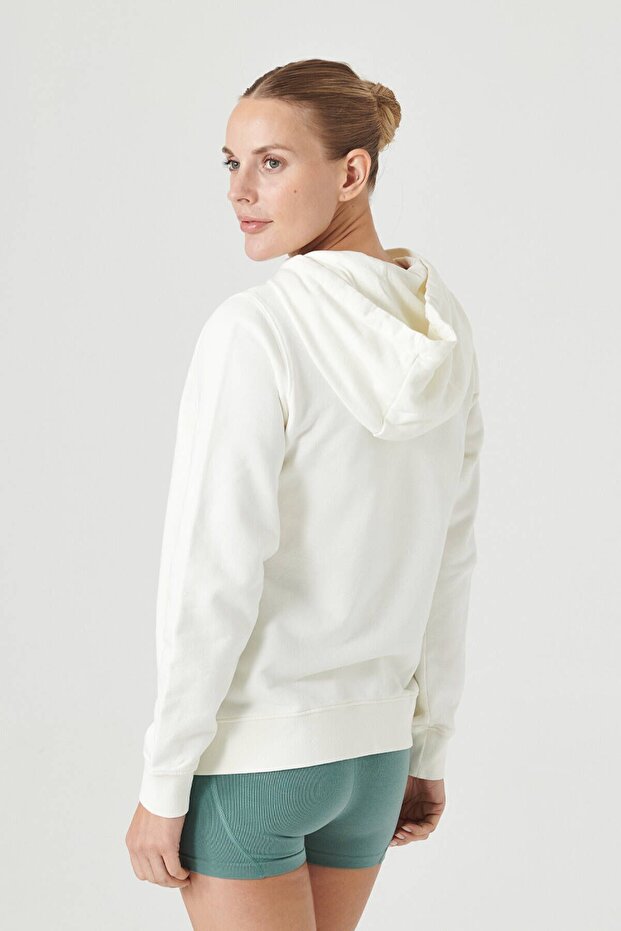 Lydney Kadın Kapüşonlu Sweatshirt Krem - 4