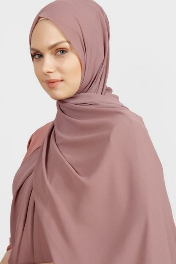 Krep Şal Koyu Pastel Pudra - 3