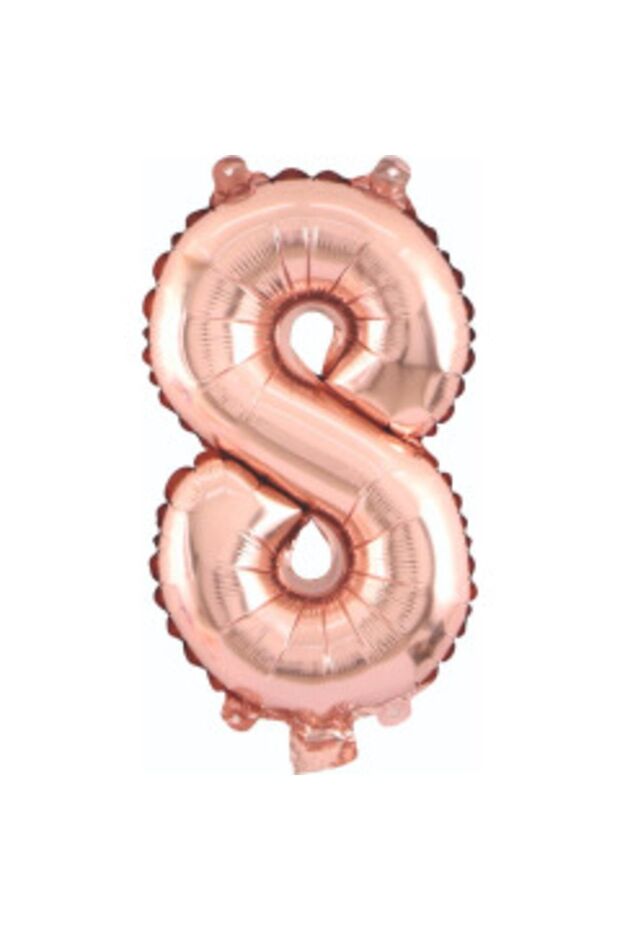Rosegold 8 Year Old Number Foil Balloon