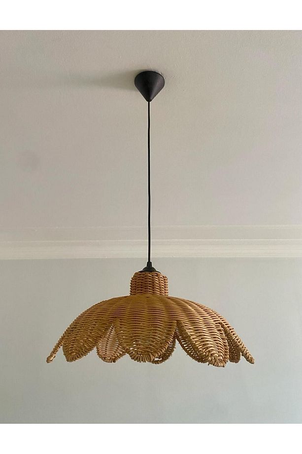 Rattan Çiçek Avize Rattan Avize Bambu Çiçek Avize Bambu Avize Hasır Çiçek Hasır Avize - 1