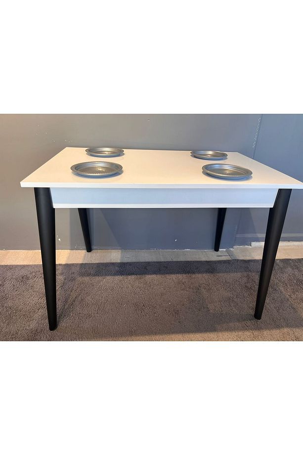 70*110 Sabit Küçük Yemek Mutfak Ve Balkon Masası - 4