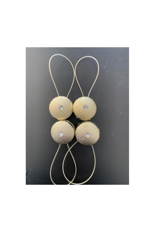 Curtain Latch Gold Round Pack of 4 Magnetic Curtain Collector Curtain Accessory