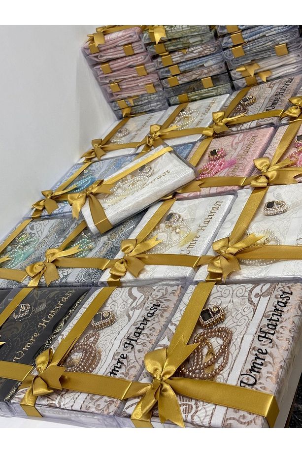10 Adet Umre Hatırası Yazılı Seccade Takımı Umre Hac Hediyesi - 2