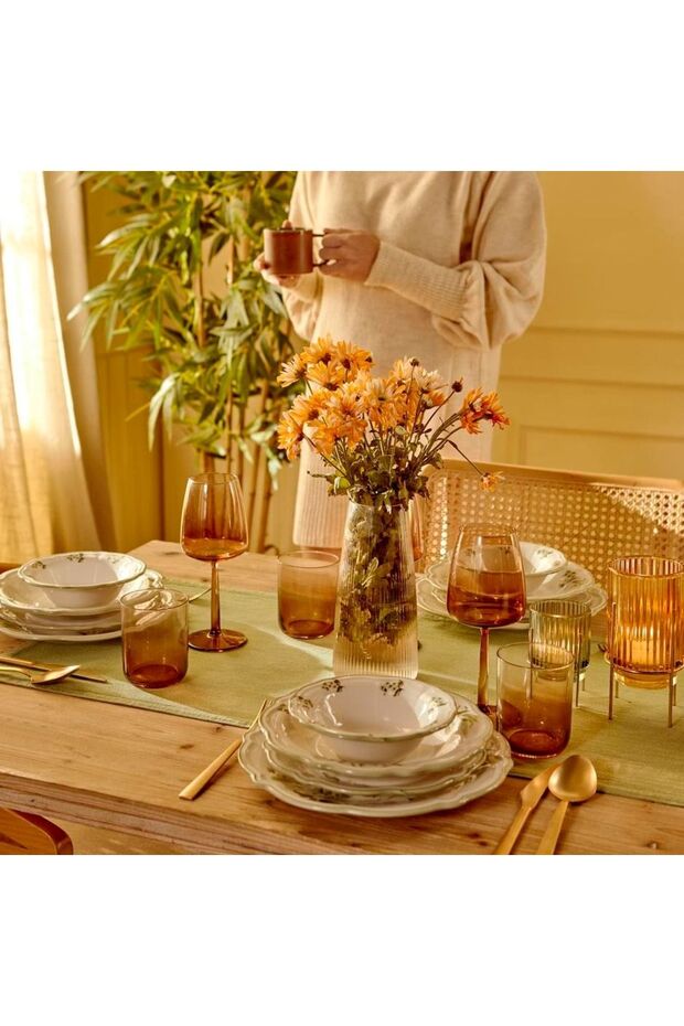 Julia Stoneware 50 Parça Sofra Seti Yeşil - 3