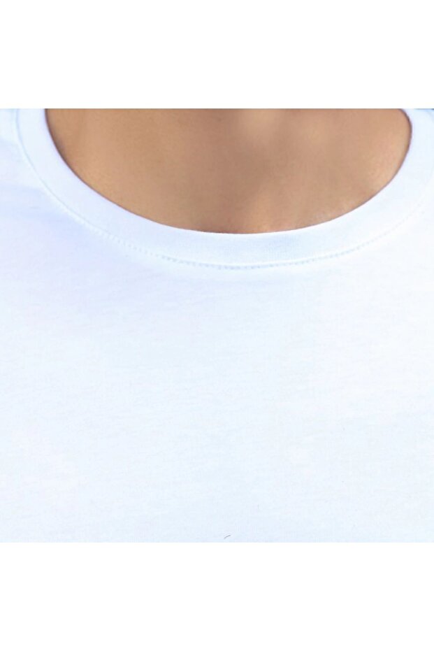 تي شيرت رجالي أساسي كبير الحجم برقبة دائرية - 4