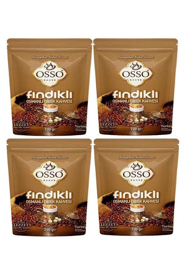 OSSO FINDIKLI OSMANLI DİBEK KAHVESİ 4x200gr - 1