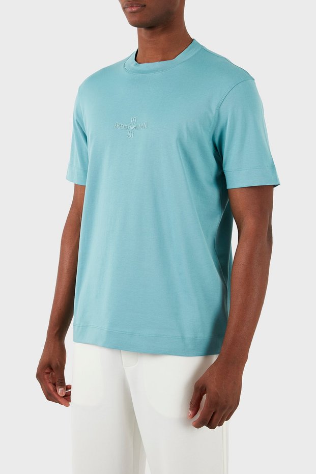 Cotton Regular Fit Crew Neck T Shirt Men's T SHIRT 3D1TH3 1JOCZ 0749