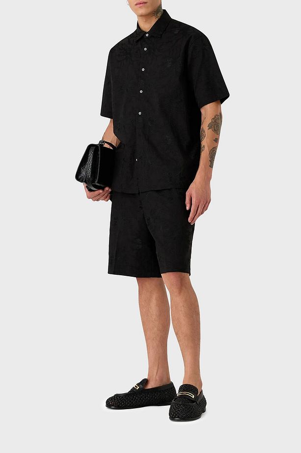 Pamuklu Relaxed Fit Poplin Short Erkek SHORT 3D1PT9 1NQMZ 0999 - 2