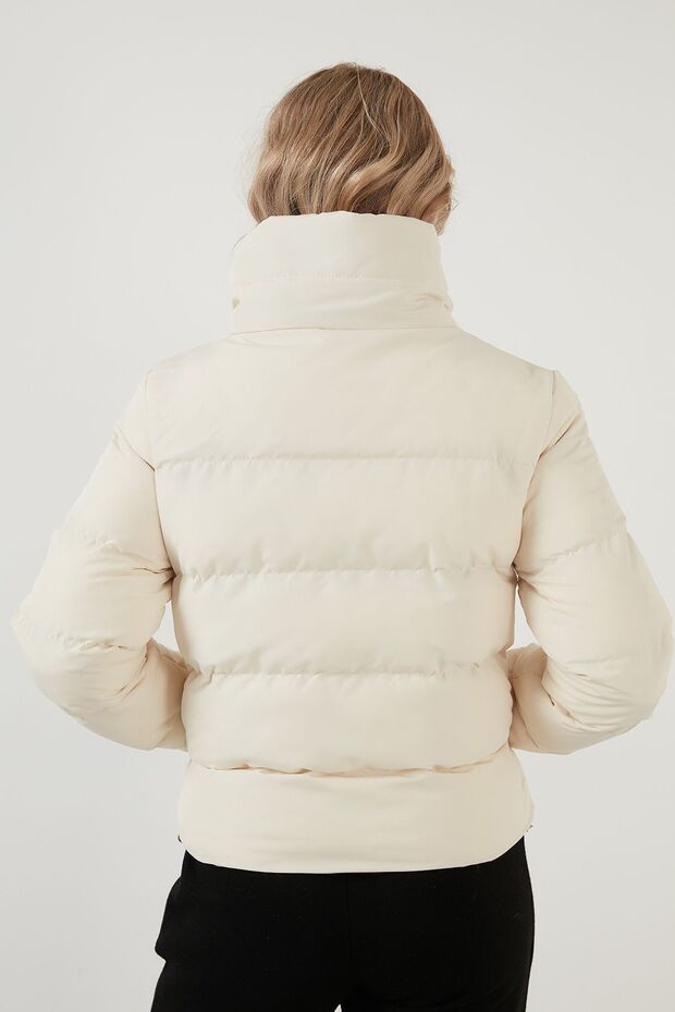 Dik Yaka Cepli Şişme Kısa Mont Mont 6020045 - 4