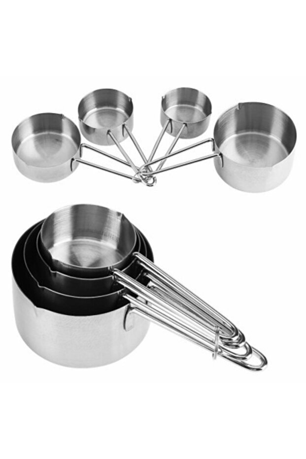 Stainless Steel Cup Measuring Spoons - Scale Set of 4
