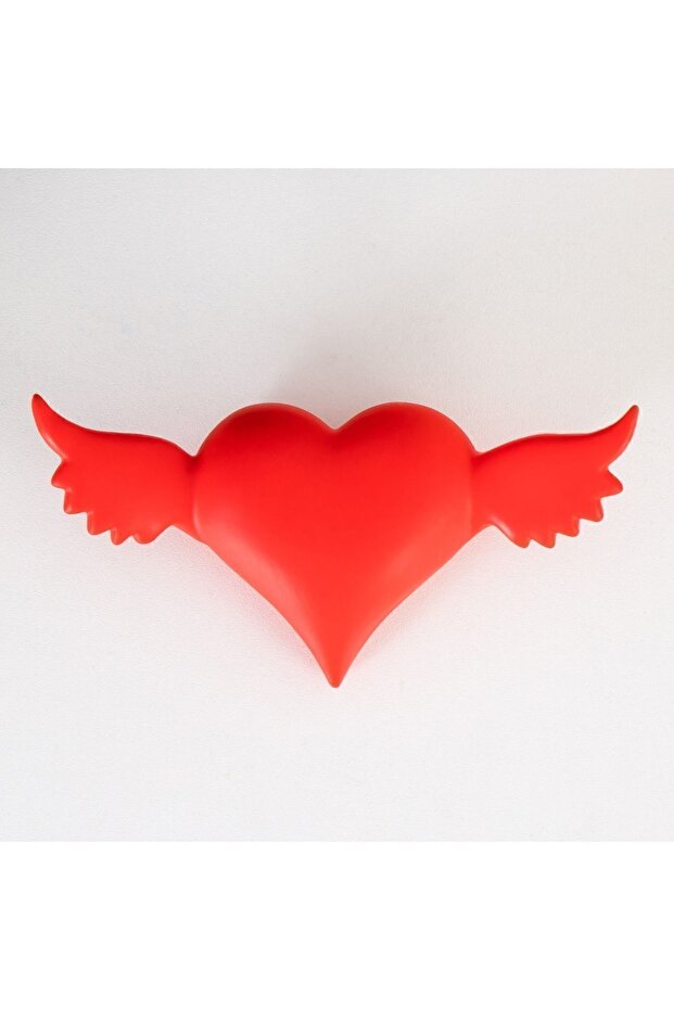 Kanatlı Kırmızı Led ışıklı Kalp - 3