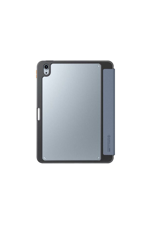 iPad Air 11 2024 Uyumlu Kılıf SkinArma Baskı Tasarımlı 360 Tam Koruma Standlı Gamma Kılıf Açık Mavi - 2