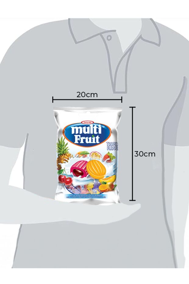 Multi Fruit Poşet 1 Kg Meyveli Cam Şeker - 5