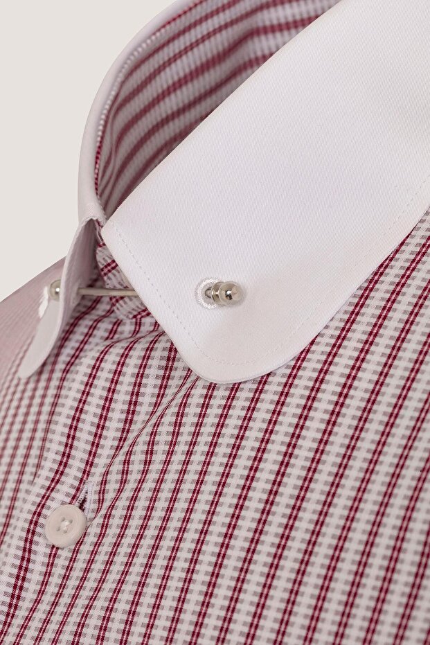 Çizgili Bebe Yaka Iğneli Gömlek - 6