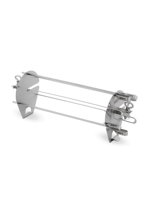 Gümüş Çelik Dönen Şiş Seti - Crafted Rotisserie Skewers - 7685 - 1