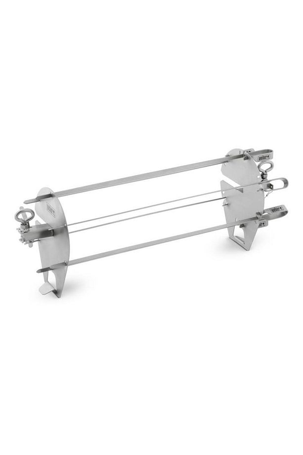 Gümüş Çelik Dönen Şiş Seti - Crafted Rotisserie Skewers - 7685 - 7
