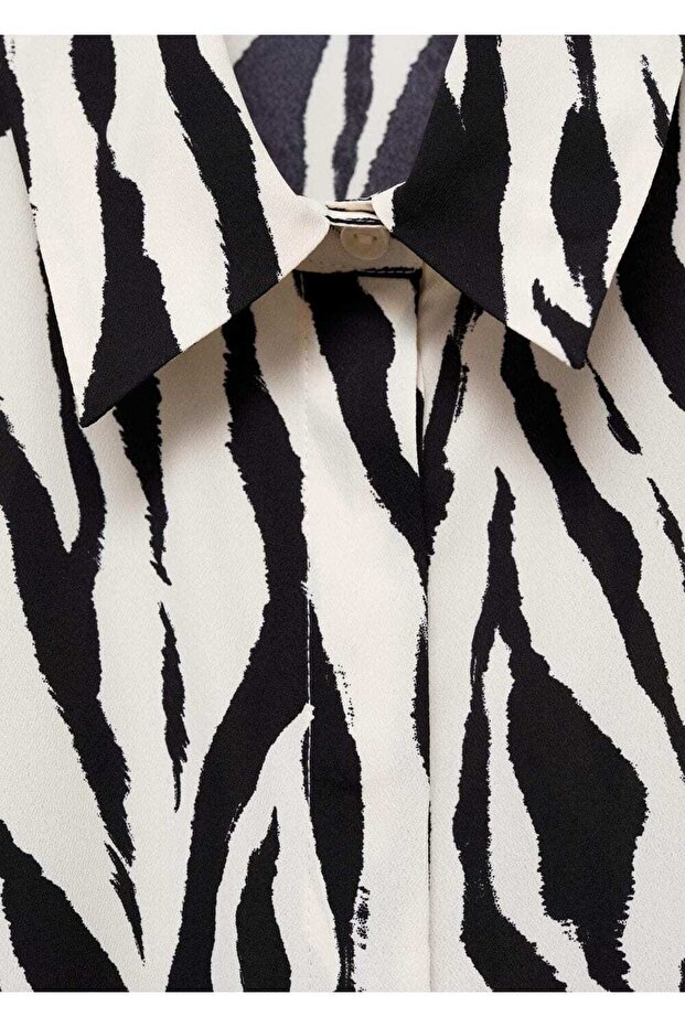 Desenli Dökümlü Gömlek - 5