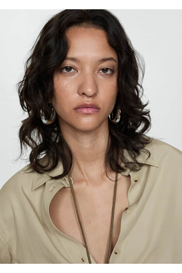 Lyocell kuşaklı gömlek - 5