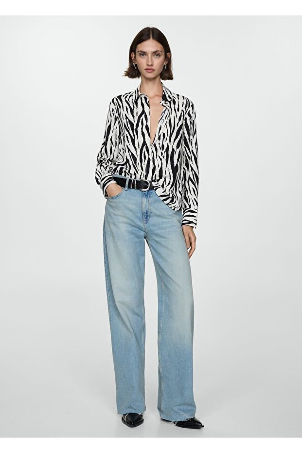 Desenli Dökümlü Gömlek - 2