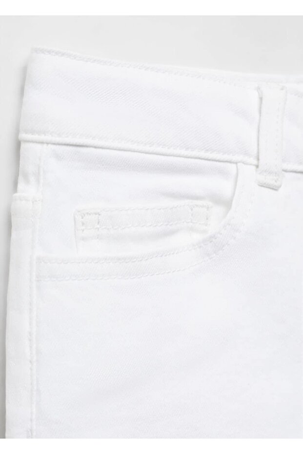 Düğmeli kot şort - 6