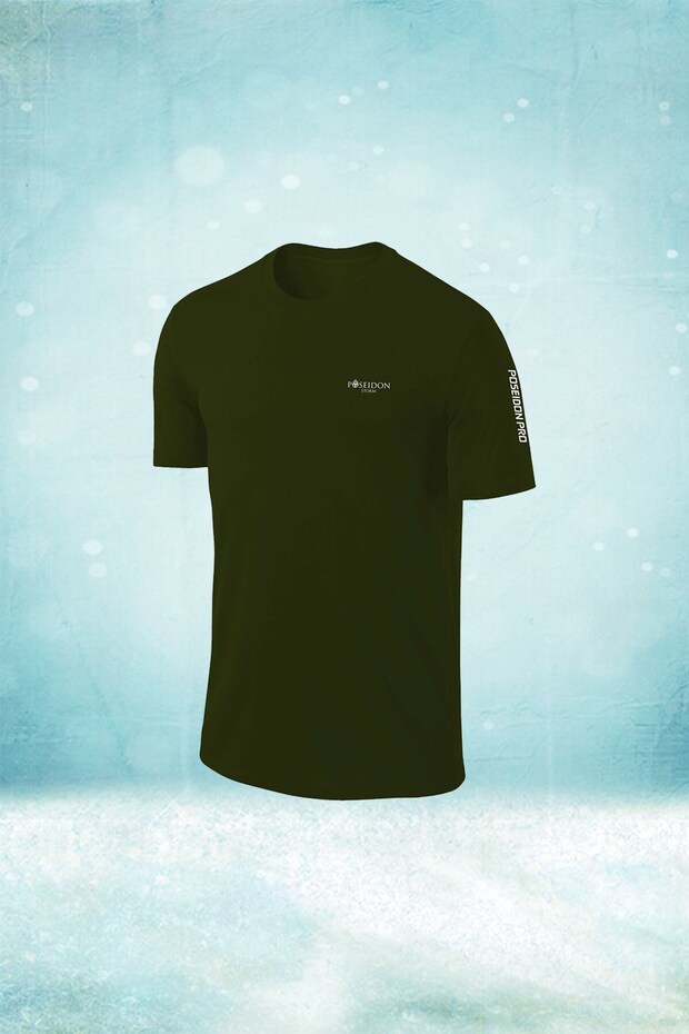 Oversized Men's Khaki Dri-Fit Fabric Comfortable Short Sleeve T-Shirt for Walking (4XL- 10XL)
