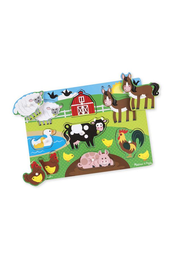 Melissa And Doug Ahşap Tutmalı Yapboz-çiftlik - 1