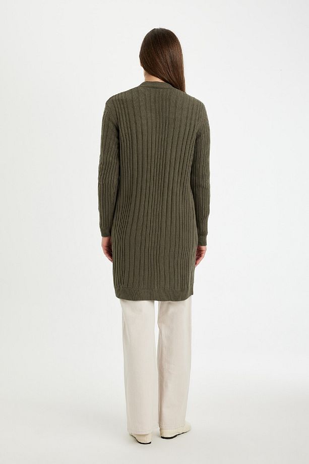 Regular Fit Basic Düz Triko Tunik Hırka D3712ax24au - 6