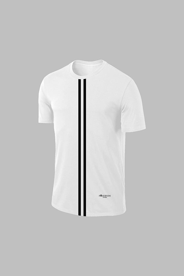 Over Size Erkek Beyaz Dri-Fit Kumaş Baskısız  Yaka Kısa Kol Tişört Şort Alt Üst Takımı  (4XL-10XL) - 2