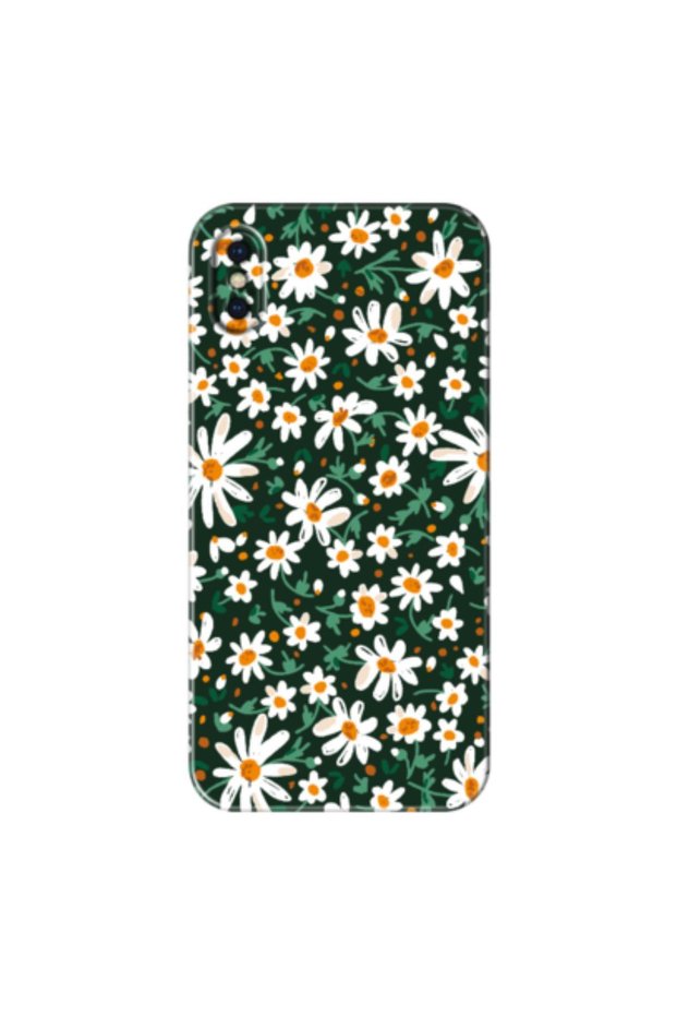 حافظة سيليكون متوافقة مع هاتف Apple iPhone XS Spring Flowers 4 (مطبوعة)