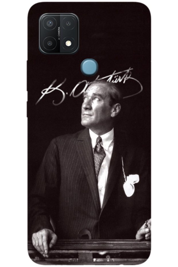 Oppo A15 Compatible Case Mustafa Kemal Atatürk Silicone Case (Printed)