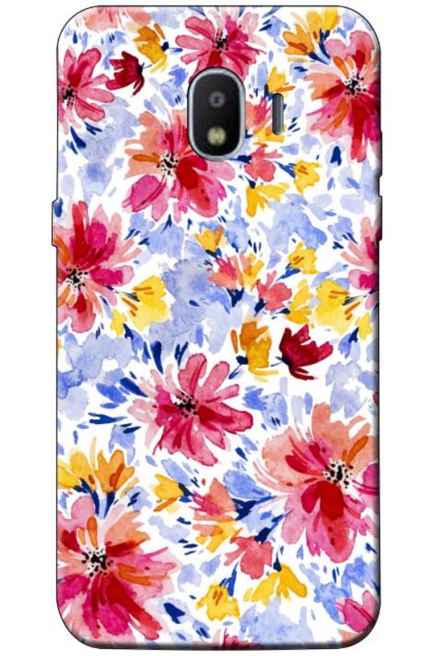 Samsung Galaxy J2 Pro (2018) Compatible Case Spring Flowers 7 Silicone Case (Printed)