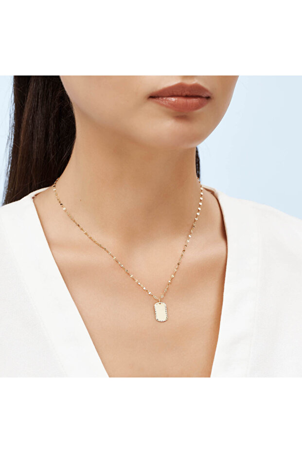 Altın İsimli Plaka Kolye - 3