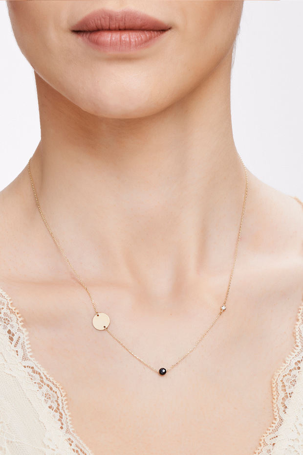 Pırlanta Plaka Kolye - 1