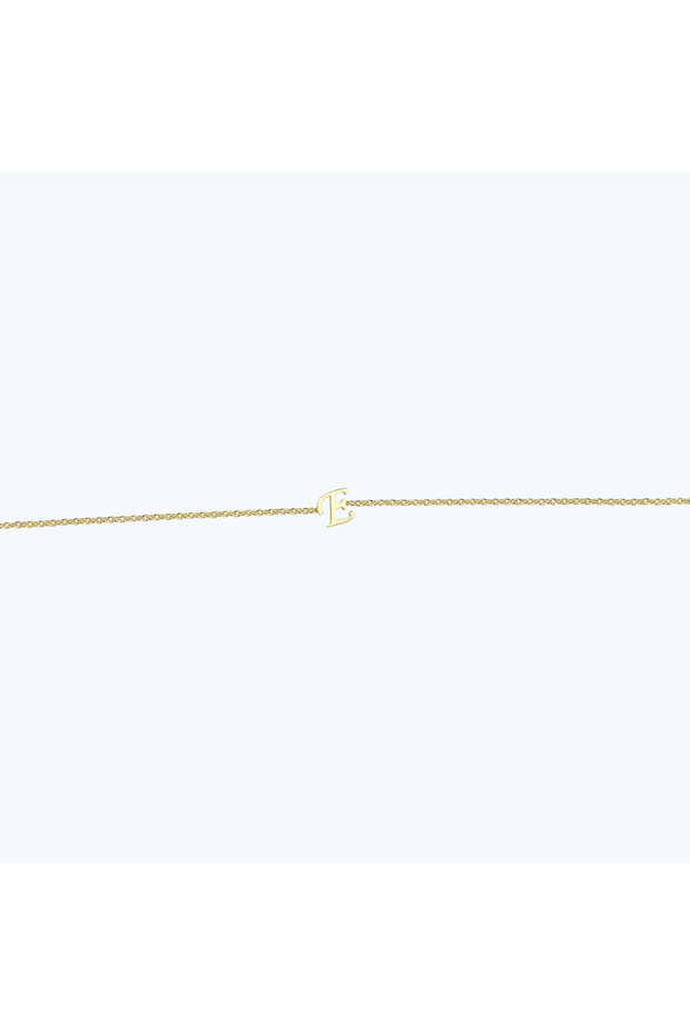 Altın E Harfi Bileklik - 3