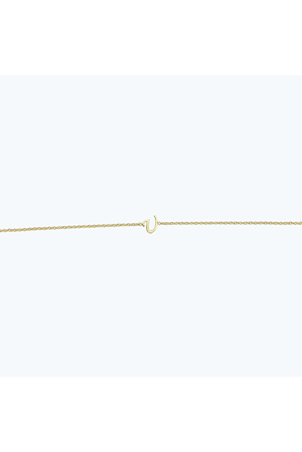 Altın U Harfi Bileklik - 3