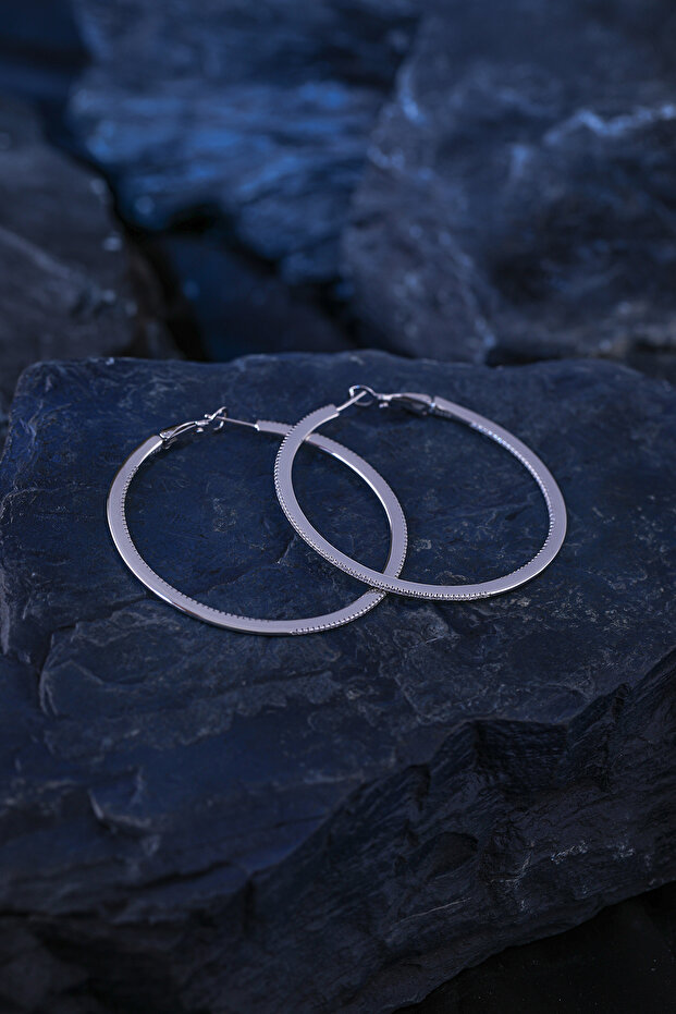 Silver Halka Küpe - 2