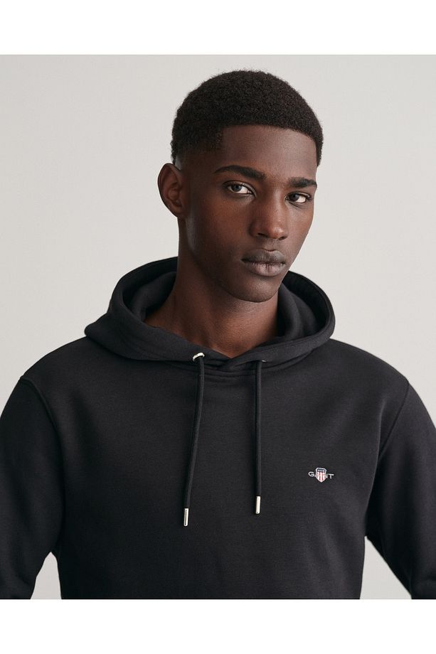 Erkek Siyah Regular Fit Kapüşonlu Sweatshirt - 7