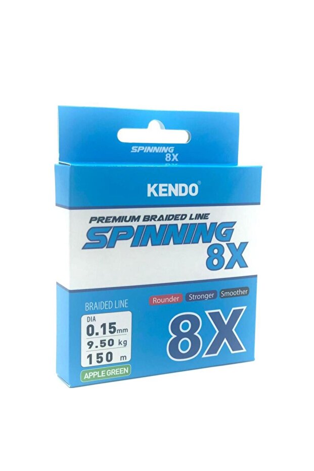 Spinning 8X Fighting 150 Mt Braided Fishing Line (Apple Green)