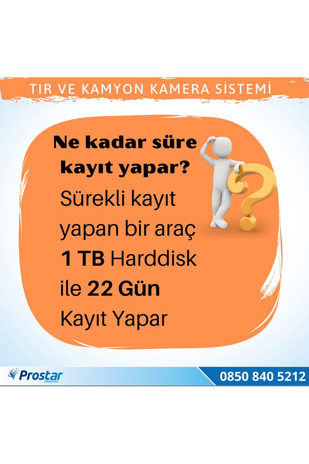 Tır Ve Kamyonlar Için Uzaktan Izlemeli 4 Kameralı 1 Tb Harddisk Kamera Seti - 4