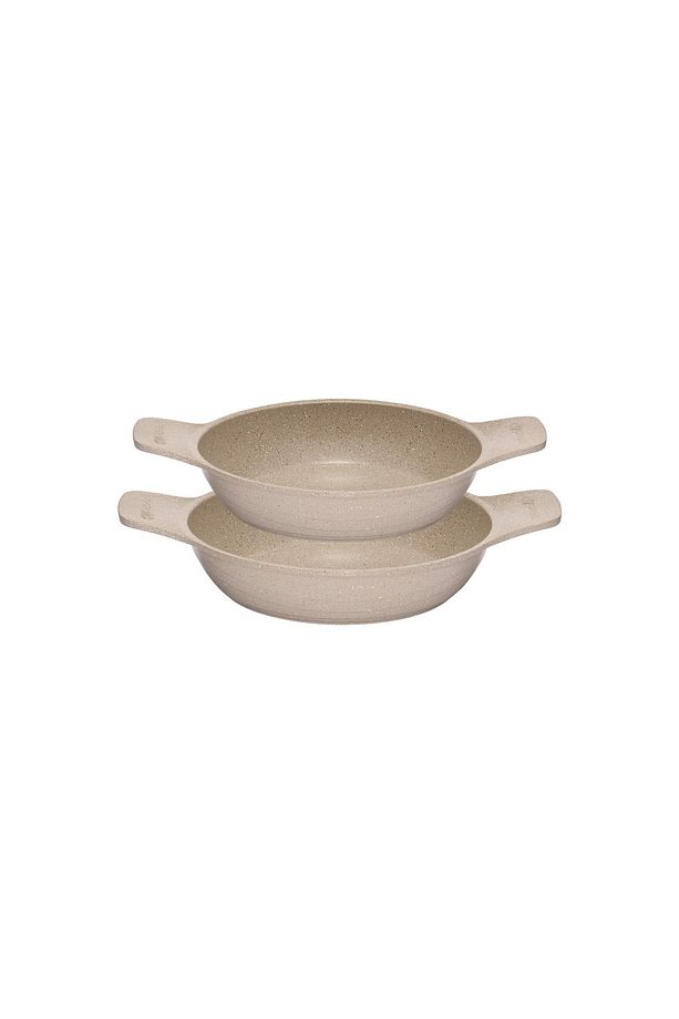 | Güveç Sahan Set | Döküm Kendinden Saplı | 2 Parça | Vizon | 20cm-22cm - 4